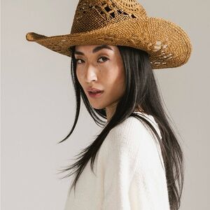 GIGI PIP Brown Cowboy Hat with Intricate Weave